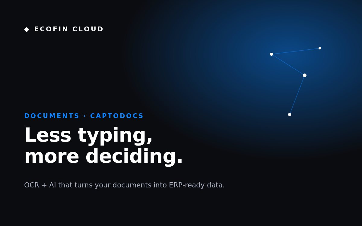 Less typing, better decisions: how Captodocs turns your documents into ERP-ready data